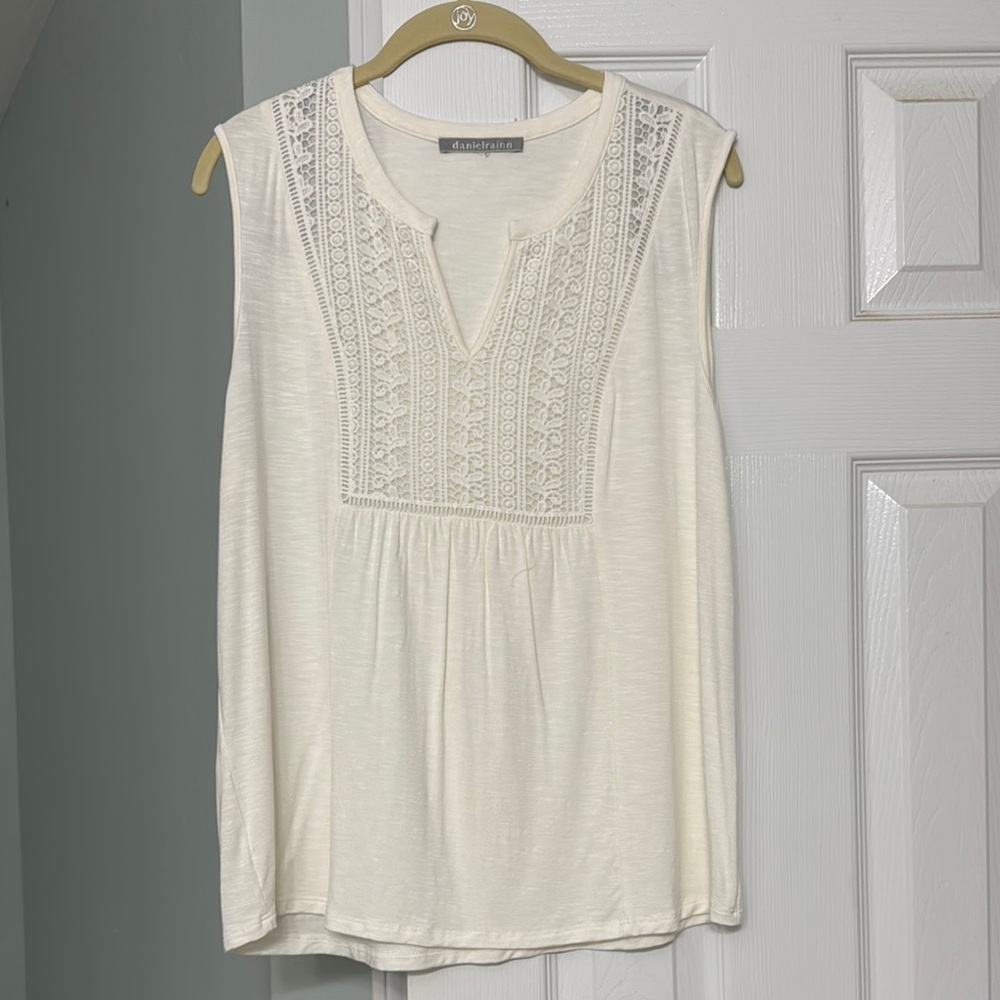 Daniel Rainn Cream Blouse Top